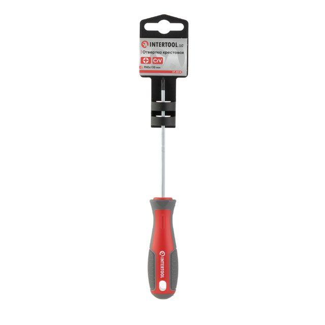 Викруткa хрестова  PH0×100 мм  Cr-V INTERTOOL VT-3314