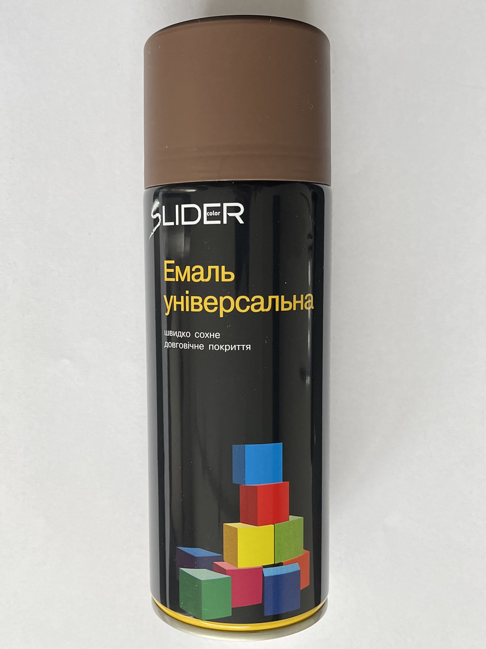 Фарба в аерозолі універсальна 8027 коричнева шкіра матова LIDER 400 мл