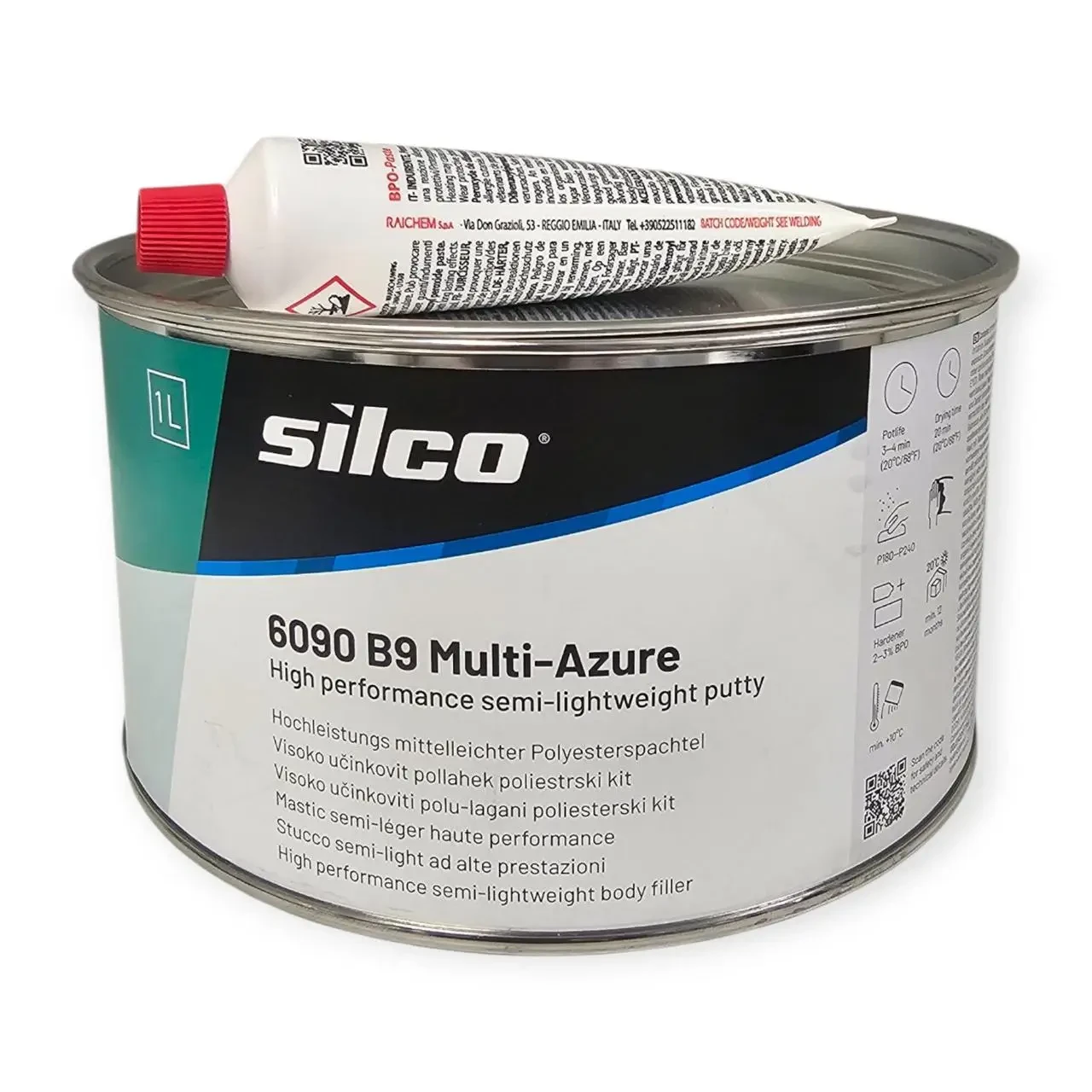 Шпатлівка напівлегка універсальна  SILCO  6090-1  B9 Multi-Azure  (синя)  1.5кг