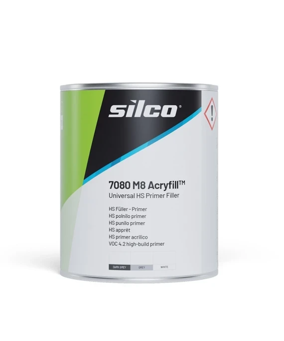 Ґрунт наповнювач SILCO 7080-А-1 HS M8 Acryfill 4:1 1.0 л + зат.9085 0.25 л Темно-сірій
