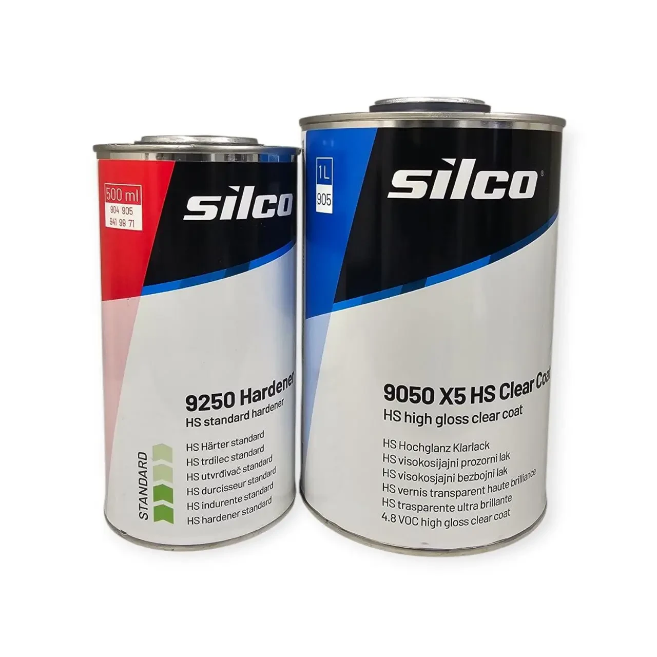 Лак високоглянцевий прозорий HS стійкий SILCO  9050-1  X5 Clear Coat HS SR  1.0 л + затв. 9250 0.5л