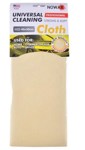 NOWAX 65432  Професійна ганчірка для авто  40*30 мм жовта (штучна замша)