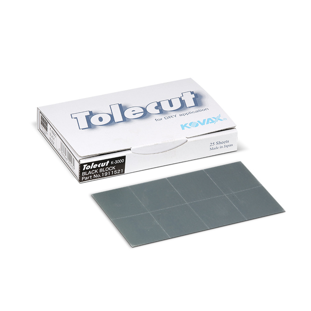 Листи Kovax Tolecut чорні, порізані 1/8, розмір 29*35мм P3000 (1 лист)