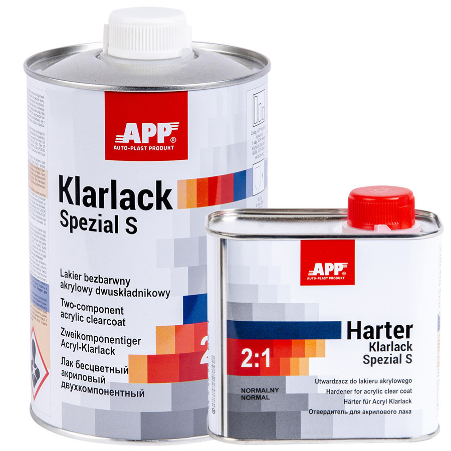 Лак безбарвний акриловий APP Klarlack Spezial HS 1л+0,5л (020109)