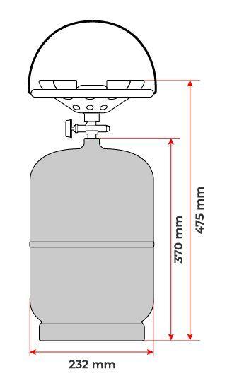 Комплект газовий кемпінговий 12 л. INTERTOOL GS-0012