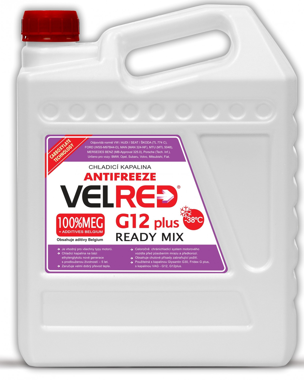 Антифриз-36С VELRED G12 plus Реді Мікс Велвана рожевий 4,9кг