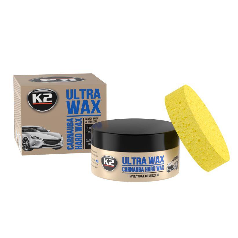 Поліроль для кузова воскова з губкою K2 Ultra Wax 250мл