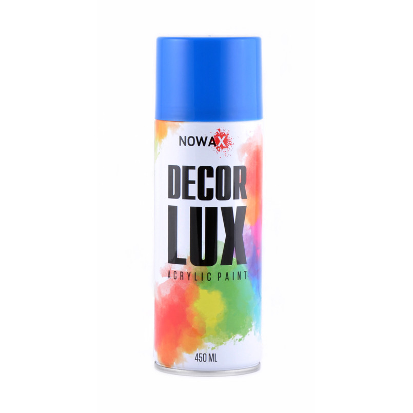 Фарба акрилова універсальна в аерозолі Nowax Decor LUX RAL 5017 Синя 450мл