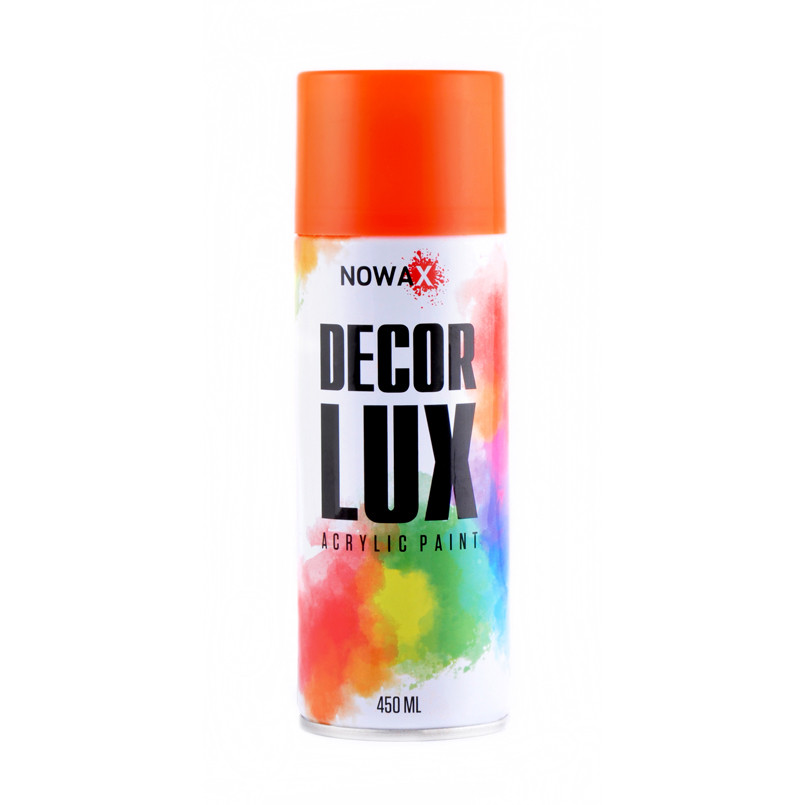Фарба флуоресцентна в аерозолі Nowax Decor Lux помаранчева 450 мл