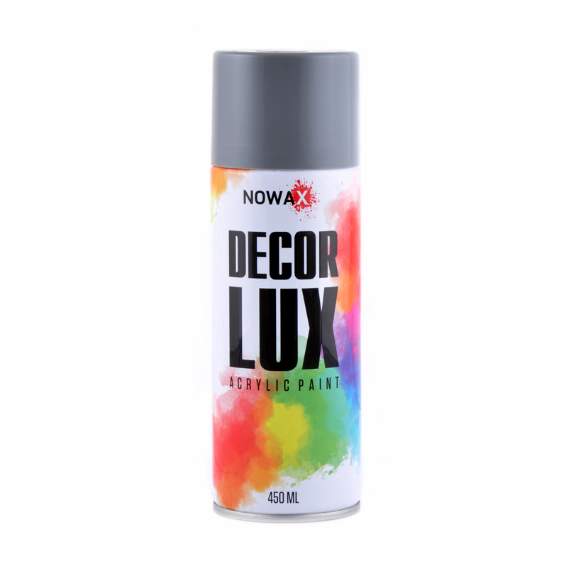 Фарба акрилова універсальна в аерозолі Nowax Decor LUX RAL 7031 Темно-сіра 450мл