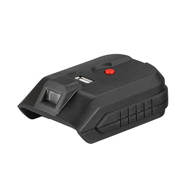 Адаптор для акумулятора Li-ion 20 В, USB 2 A, LED-ліхтар INTERTOOL WT-9300