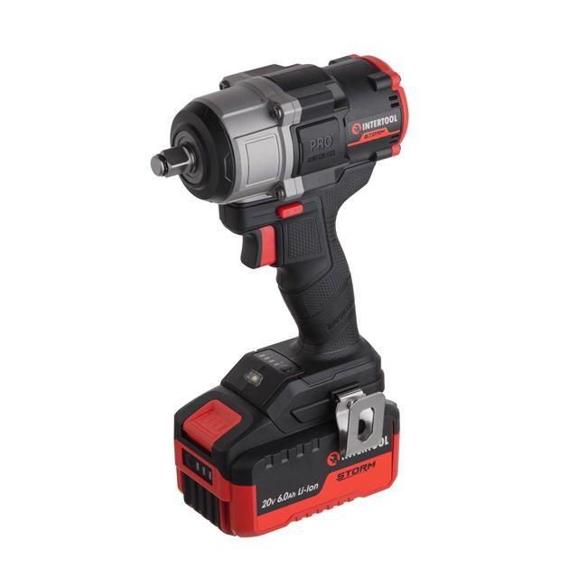 Гайкокрут ударний акумуляторний з безщітковим двигуном 20В INTERTOOL WT-9368