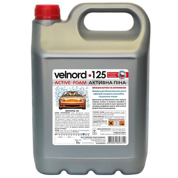Шампунь для безконтактної мийка Велвана Velnord-125 5л