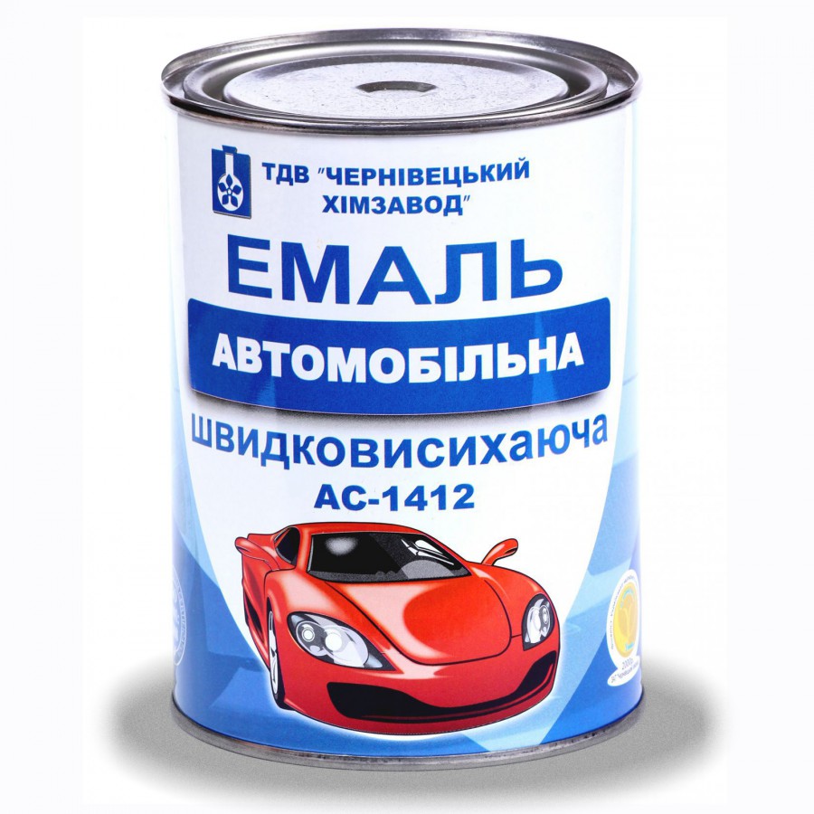 Автоемаль АС-1412 швидковисихна 605 сіра Чернівецький Хімзавод 0,9 кг 