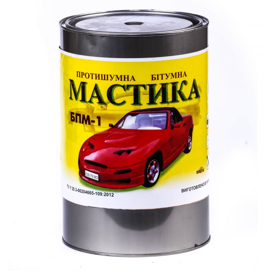 Мастика БПМ-1 бітумна протишумна антикорозійна Чернівецький Хімзавод 4,7кг